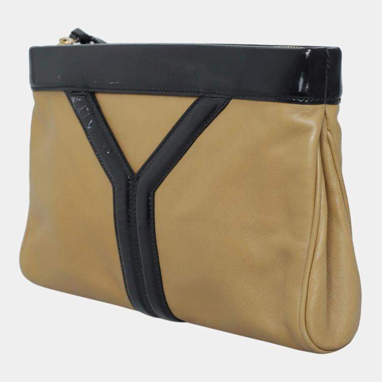 Pre Owned Saint Laurent Mix Patent Leather Clutch
