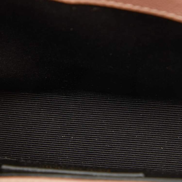 Pre Owned Saint Laurent Poudre Beige Grain Leather Small Kate Shoulder Bag