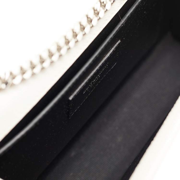Pre Owned Saint Laurent Off White Leather Medium Kate Shoulder Bag