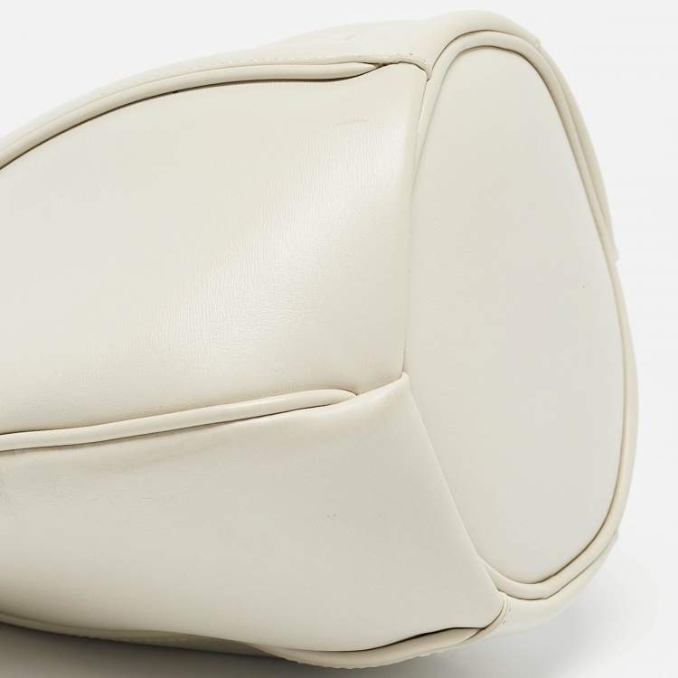 Pre Owned Saint Laurent Off White Leather Small Talitha Bucket Bag
