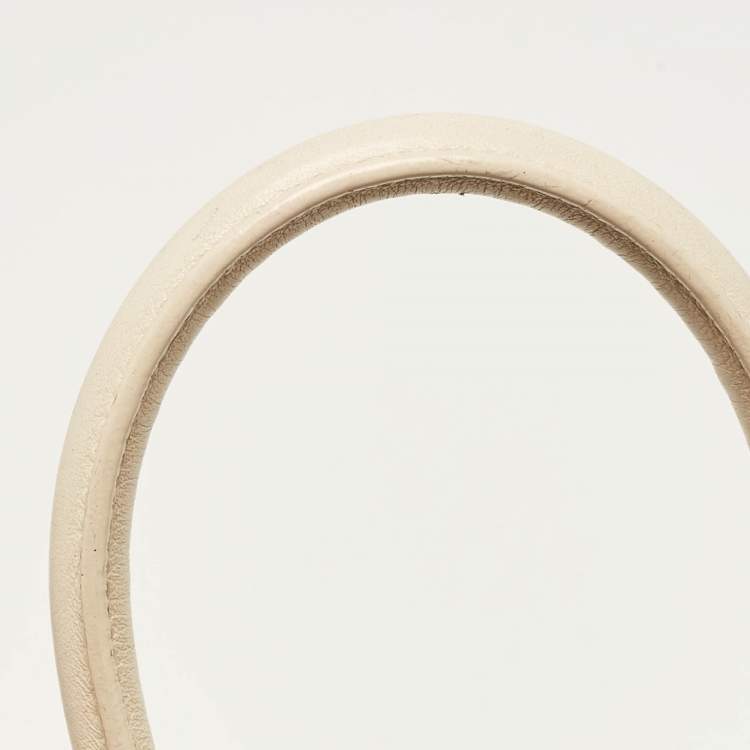 Pre Owned Saint Laurent Cream Leather Nano Classic Sac De Jour Tote