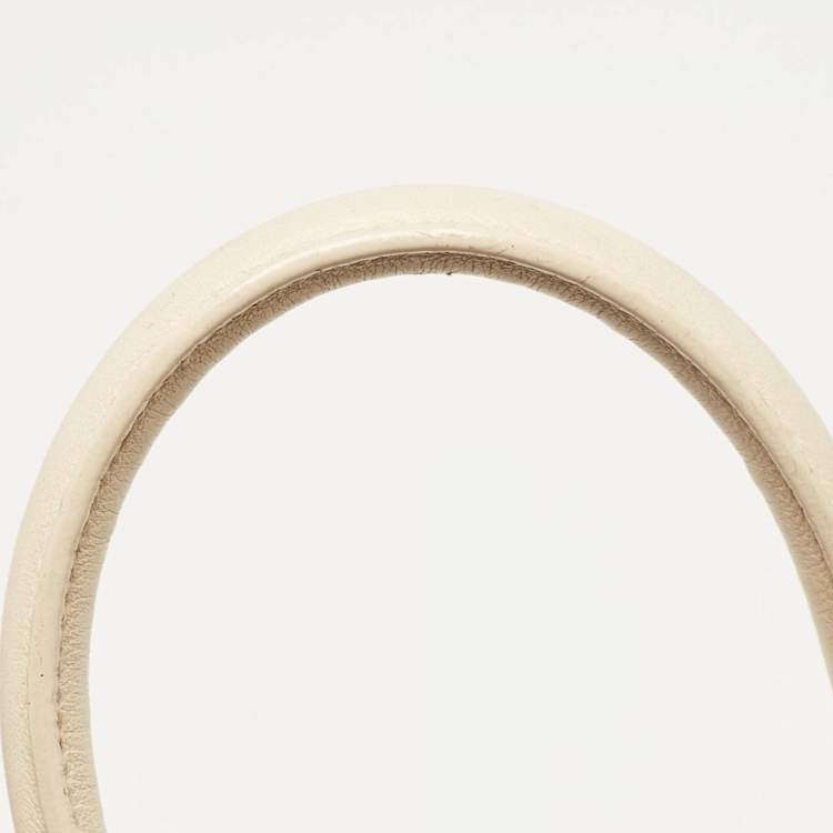 Pre Owned Saint Laurent Cream Leather Nano Classic Sac De Jour Tote
