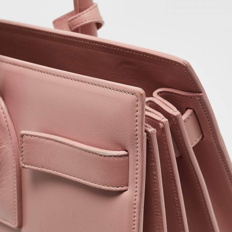 Pre Owned Saint Laurent Dusty Pink Leather Small Classic Sac De Jour Tote