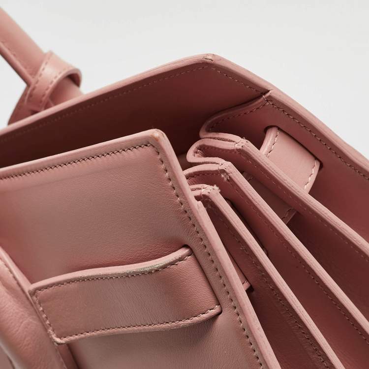 Pre Owned Saint Laurent Dusty Pink Leather Small Classic Sac De Jour Tote