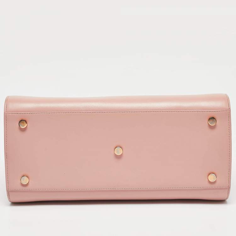 Pre Owned Saint Laurent Dusty Pink Leather Small Classic Sac De Jour Tote