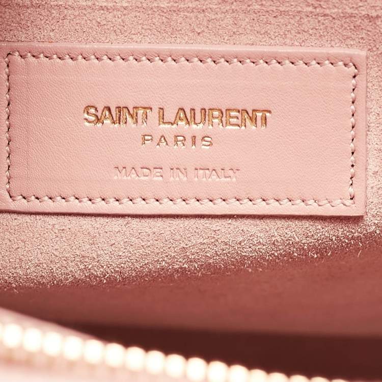 Pre Owned Saint Laurent Dusty Pink Leather Small Classic Sac De Jour Tote