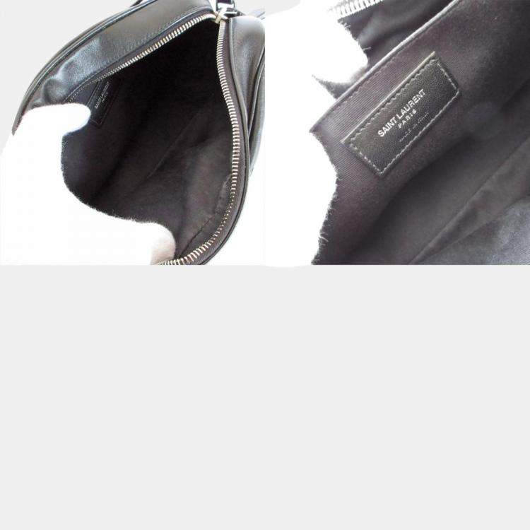 Pre Owned Saint Laurent Black Leather Shoulder Bag