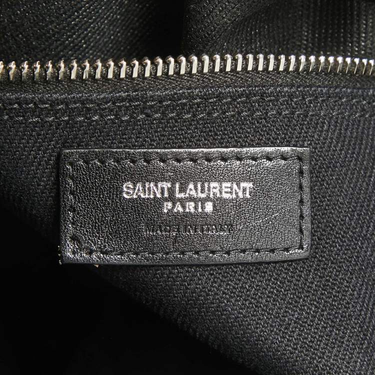 Pre Owned Saint Laurent Black Fabric Rive Gauche Vertical Tote