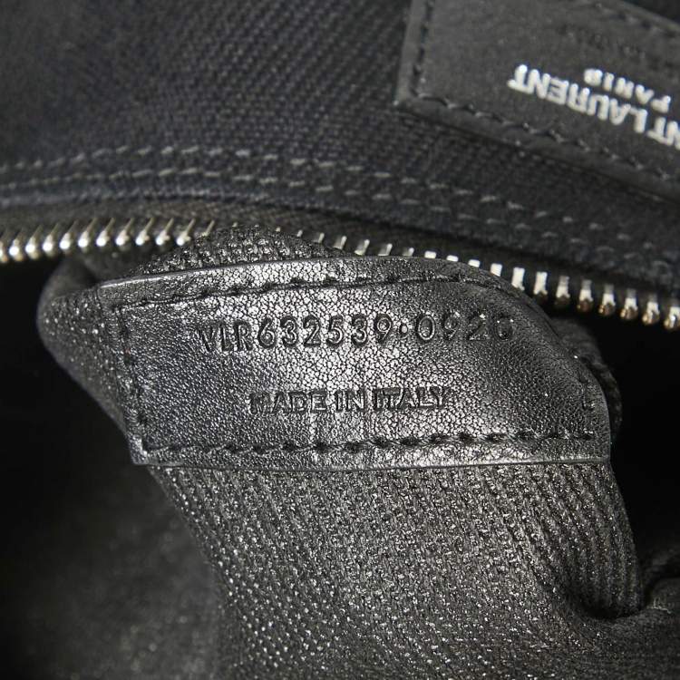 Pre Owned Saint Laurent Black Fabric Rive Gauche Vertical Tote