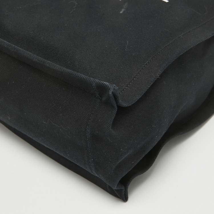 Pre Owned Saint Laurent Black Fabric Rive Gauche Vertical Tote