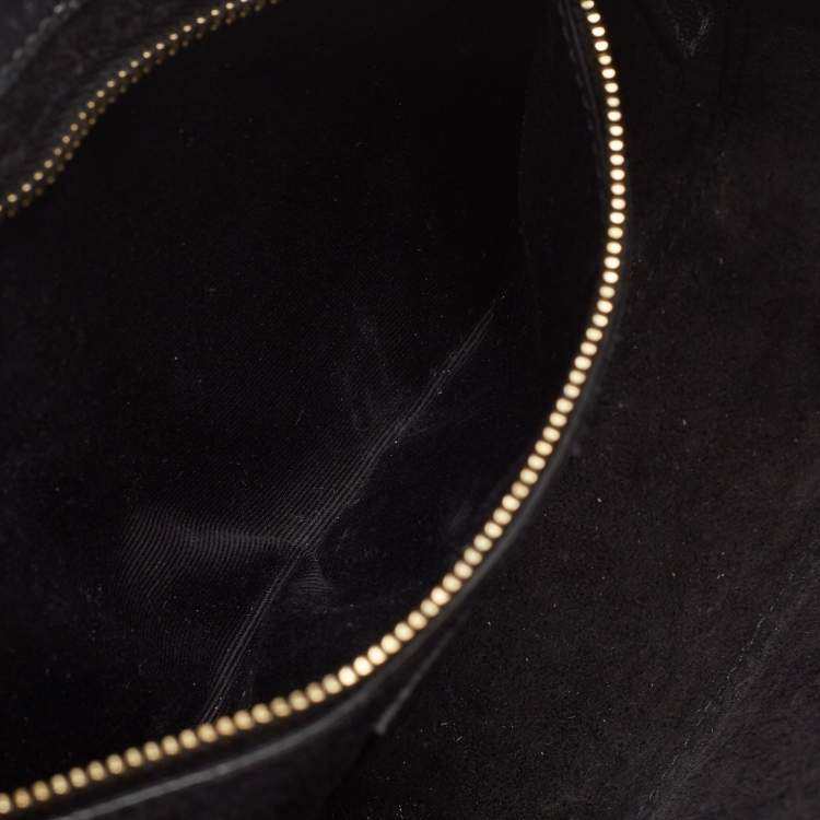 Pre Owned Saint Laurent Black Leather LE 5 À 7 Shoulder Bag