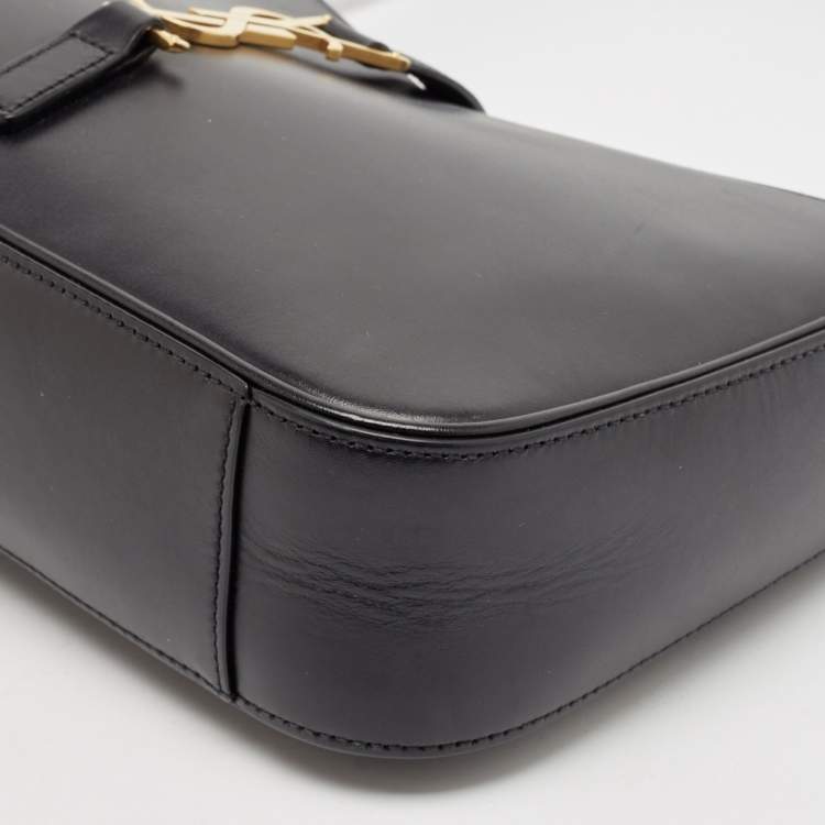Pre Owned Saint Laurent Black Leather LE 5 À 7 Shoulder Bag