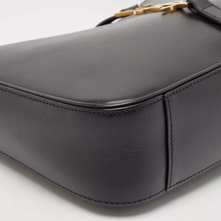 Pre Owned Saint Laurent Black Leather LE 5 À 7 Shoulder Bag