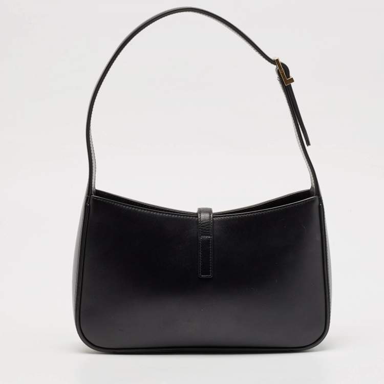 Pre Owned Saint Laurent Black Leather LE 5 À 7 Shoulder Bag