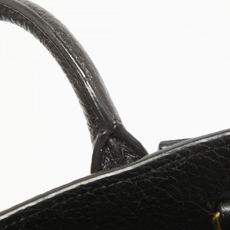 Pre Owned Saint Laurent Black Leather Nano Classic Sac De Jour Tote