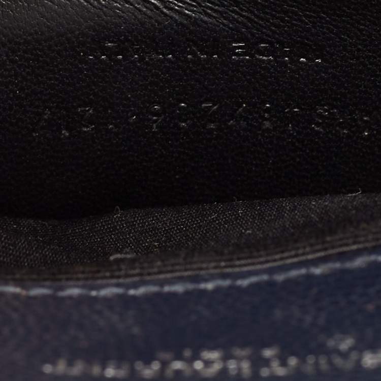 مملوكة مسبقًا Saint Laurent Navy Blue Mix Matelassé Leather Medium Envelope Chain Shoulder Bag