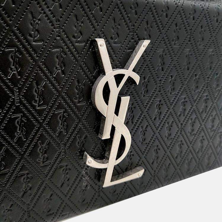 Pre Owned Saint Laurent Paris Black Leather Takeaway Box Bag