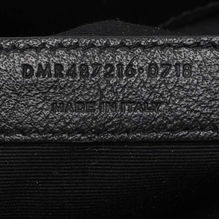 Pre Owned Saint Laurent Black Matelassé Leather Medium Loulou Shoulder Bag