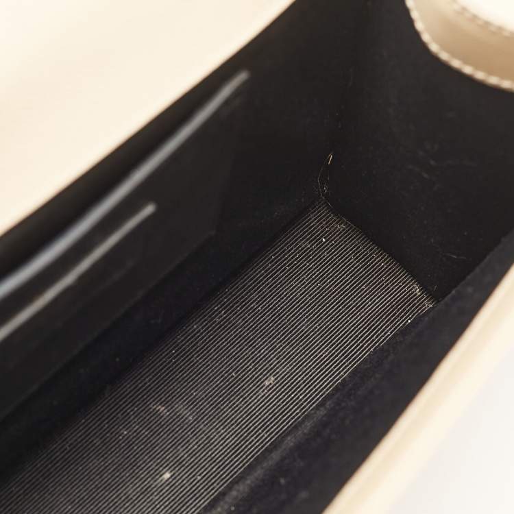 Pre Owned Saint Laurent Beige Leather Medium Kate Shoulder Bag