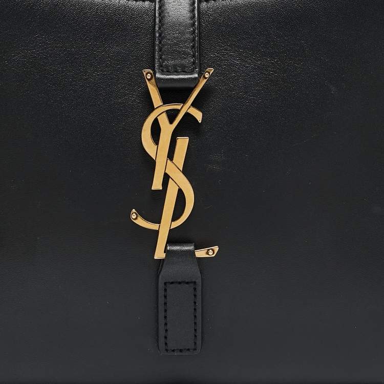 Pre Owned Saint Laurent Black Leather LE 5 À 7 Shoulder Bag