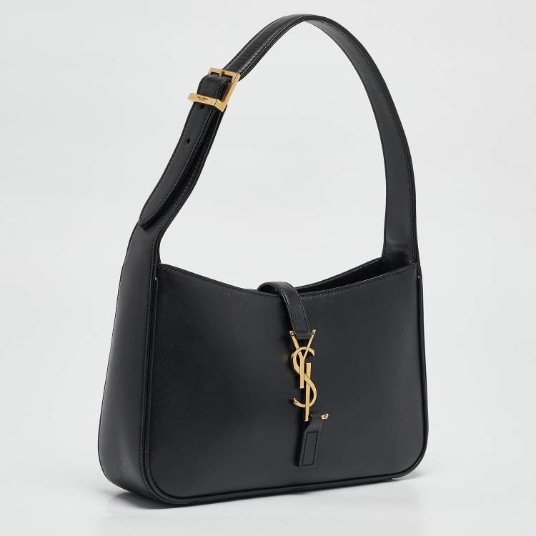 Pre Owned Saint Laurent Black Leather LE 5 À 7 Shoulder Bag