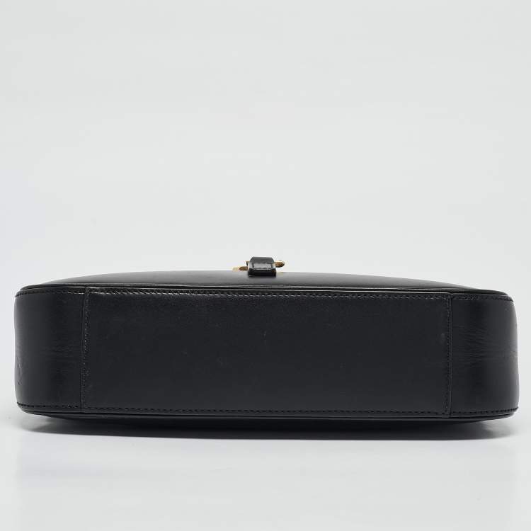 Pre Owned Saint Laurent Black Leather LE 5 À 7 Shoulder Bag