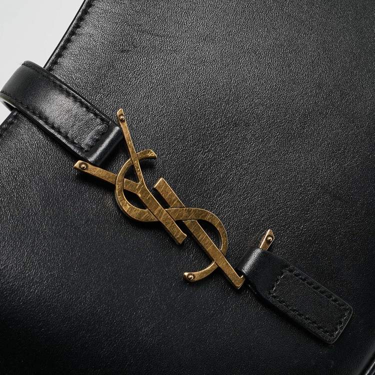Pre Owned Saint Laurent Black Leather LE 5 À 7 Shoulder Bag