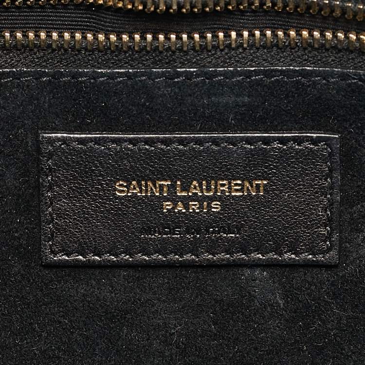 Pre Owned Saint Laurent Black Leather LE 5 À 7 Shoulder Bag
