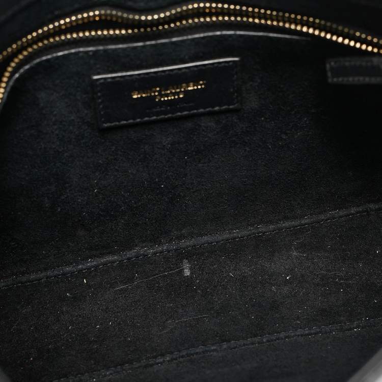 Pre Owned Saint Laurent Black Leather LE 5 À 7 Shoulder Bag