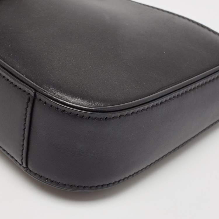 Pre Owned Saint Laurent Black Leather Mini LE 5 À 7 Bag
