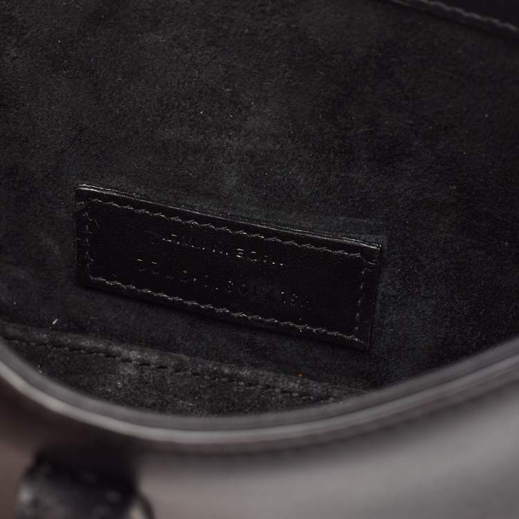 Pre Owned Saint Laurent Black Leather Mini LE 5 À 7 Bag