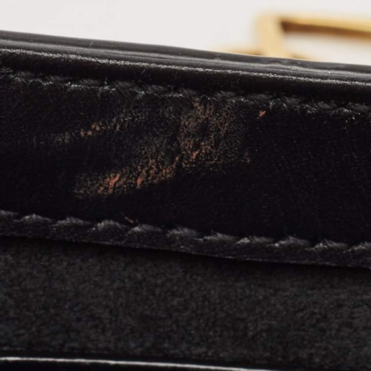 Pre Owned Saint Laurent Black Leather Mini LE 5 À 7 Bag