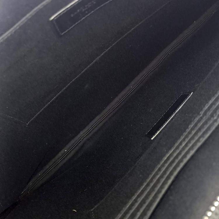 Pre Owned Saint Laurent Black Leather Clutch