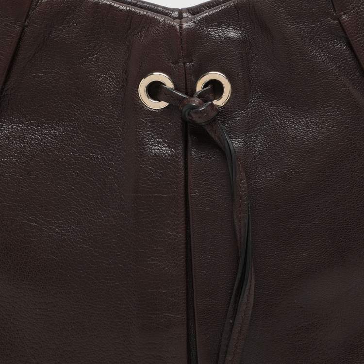 Pre Owned Saint Laurent Paris Brown Leather Mombasa Hobo