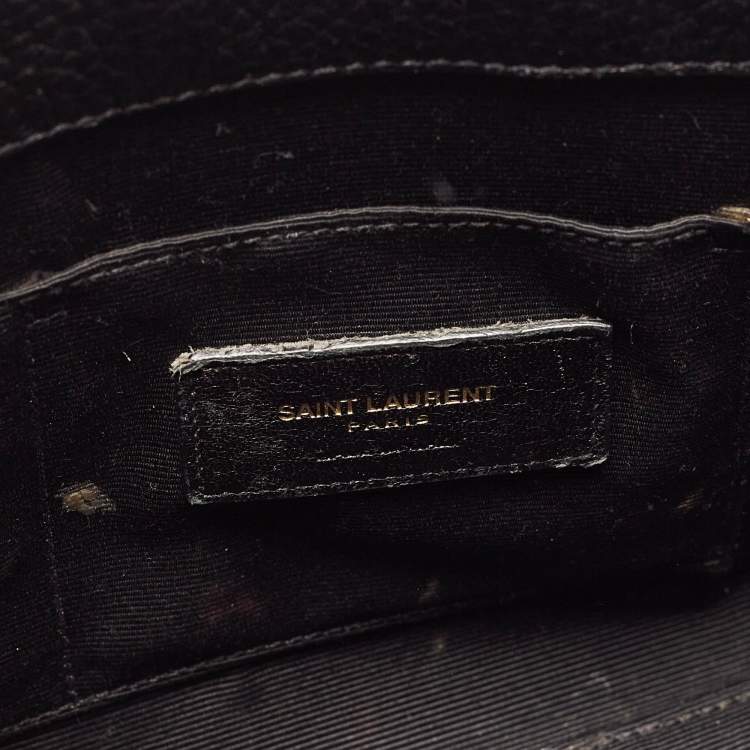 Pre Owned Saint Laurent Black Leather Nano Classic Sac De Jour Tote