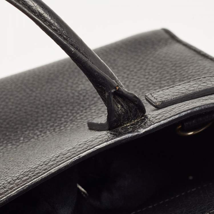 Pre Owned Saint Laurent Black Leather Nano Classic Sac De Jour Tote