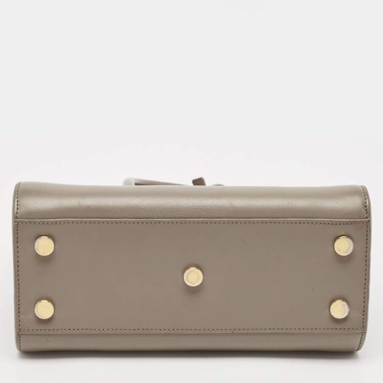 Pre Owned Saint Laurent Grey Leather Nano Classic Sac De Jour Tote