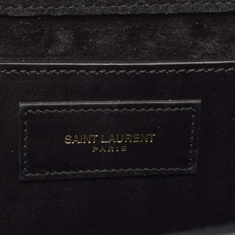 Pre Owned Saint Laurent Black Leather Medium Kate Tassel Crossbody Bag