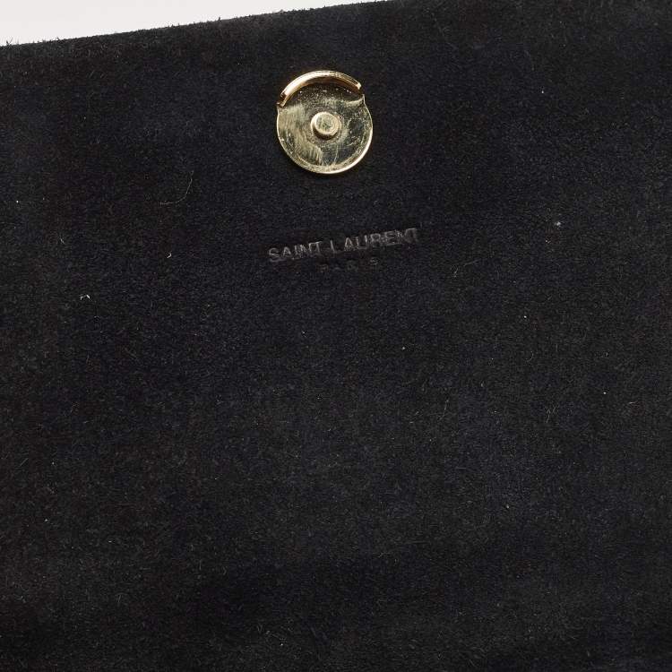 Pre Owned Saint Laurent Black Leather Medium Kate Tassel Crossbody Bag