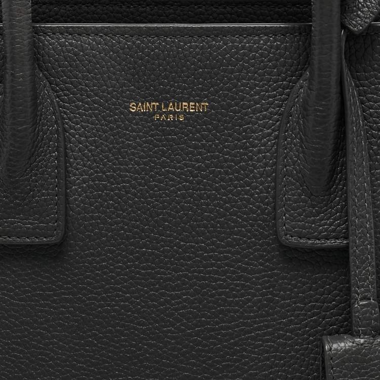 Pre Owned Saint Laurent Grey Leather Baby Classic Sac De Jour Tote