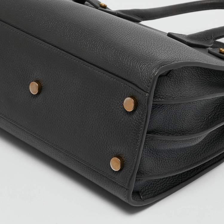 Pre Owned Saint Laurent Grey Leather Baby Classic Sac De Jour Tote