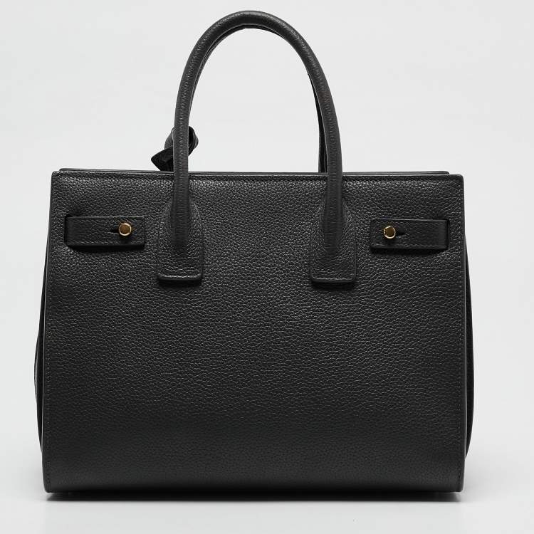 Pre Owned Saint Laurent Grey Leather Baby Classic Sac De Jour Tote