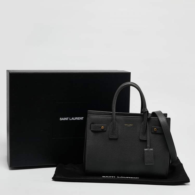 Pre Owned Saint Laurent Grey Leather Baby Classic Sac De Jour Tote