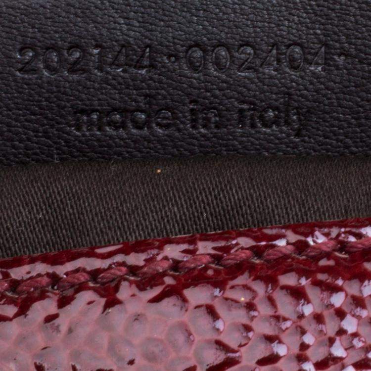 Pre Owned Yves Saint Laurent Red Patent Leather Emma Chain Shoulder Bag