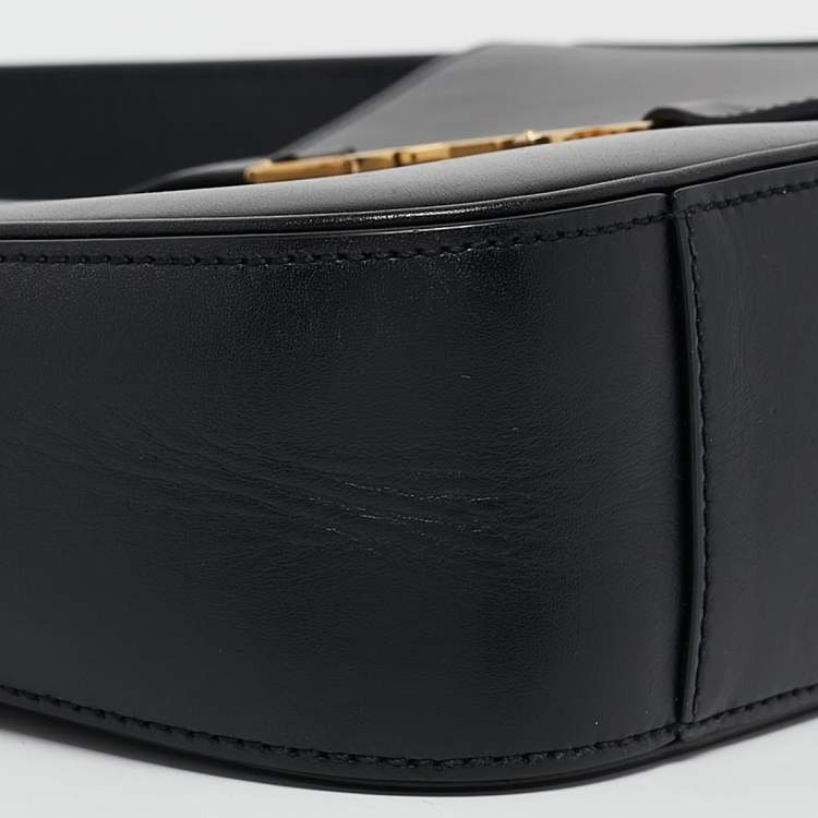 Pre Owned Saint Laurent Black Leather LE 5 À 7 Shoulder Bag