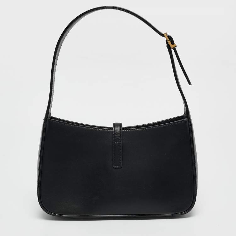 Pre Owned Saint Laurent Black Leather LE 5 À 7 Shoulder Bag