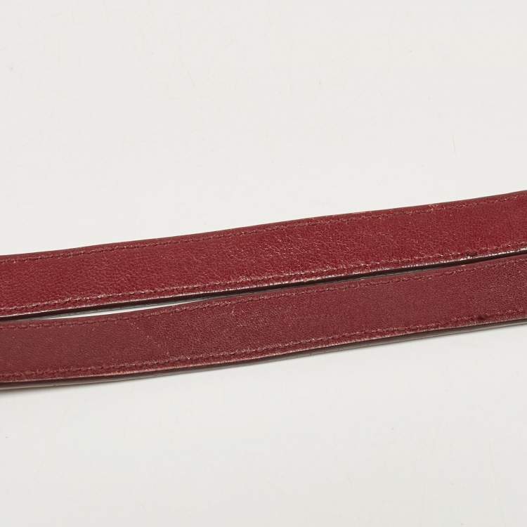 Pre Owned Saint Laurent Red Mix Matelasse Leather Medium College Flap Bag