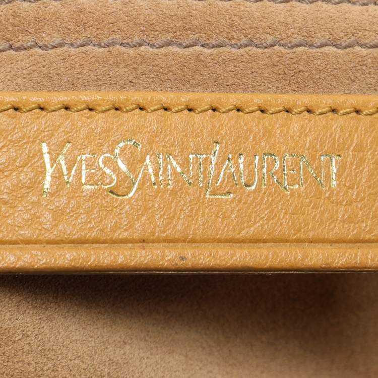 Pre Owned Saint Laurent Multicolor Leather and Suede Large Muse Two Satchel