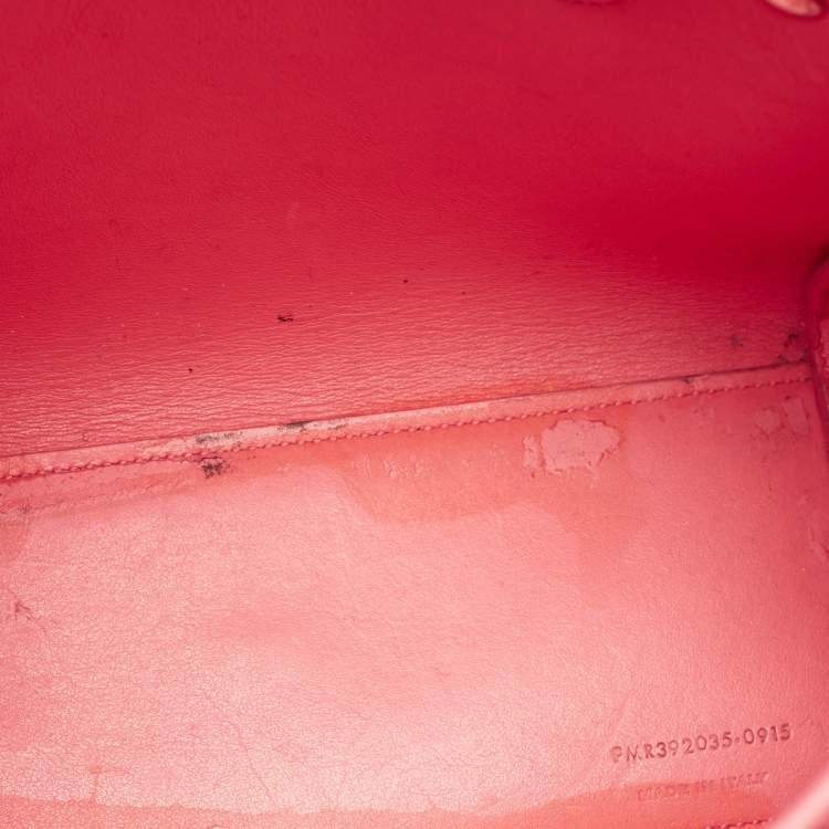 Pre Owned Saint Laurent Dark Pink Leather Nano Classic Sac De Jour Tote