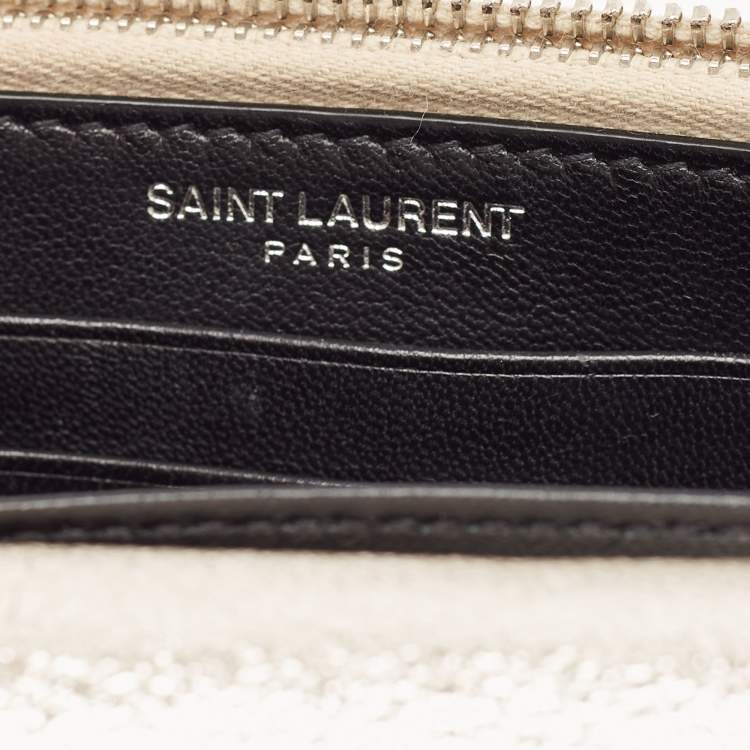 Pre Owned Saint Laurent Gold Textured Leather Mini Sunset Chain Bag